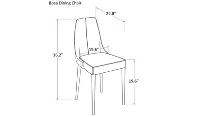 Bosa Dining Chair-Dining Side Chairs-Jennifer Furniture