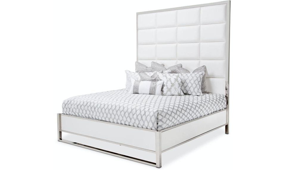 Cal King Metal Panel Bed (3 Pc)-Beds-Jennifer Furniture