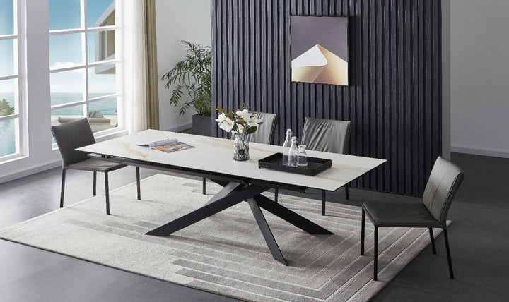 Calcutta Extendable Dining Table-Dining Tables-Jennifer Furniture