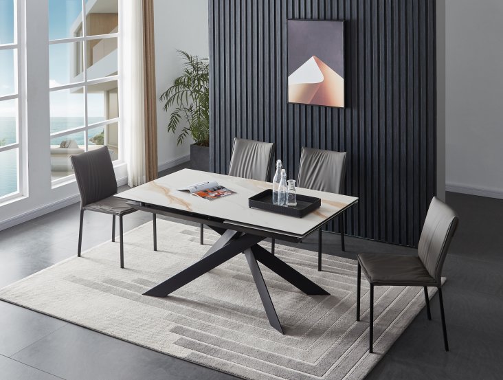 Calcutta Extendable Dining Table-Dining Tables-Jennifer Furniture