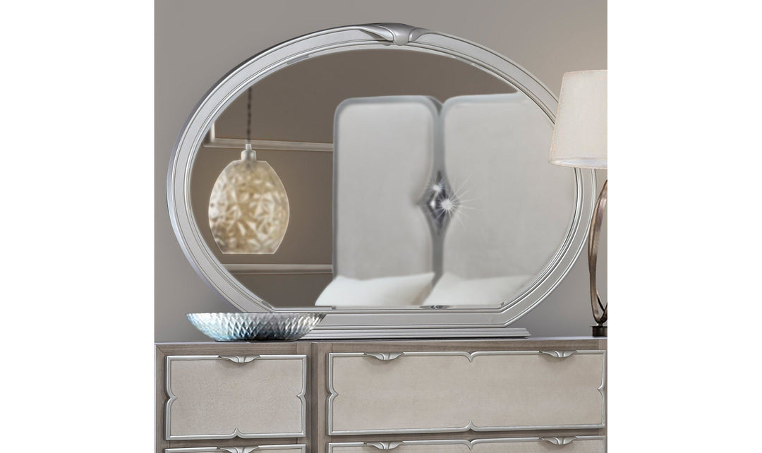 metal dresser with mirror Benjara Geny Black and Silver 6 drawer 58.4 in. Dresser with Mirror BM338466
