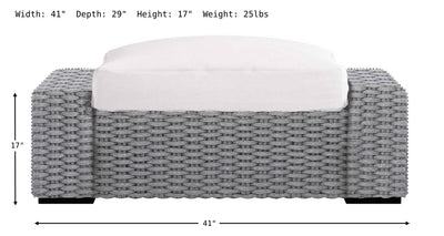 Capri Ottoman-Outdoor Ottomans-Jennifer Furniture