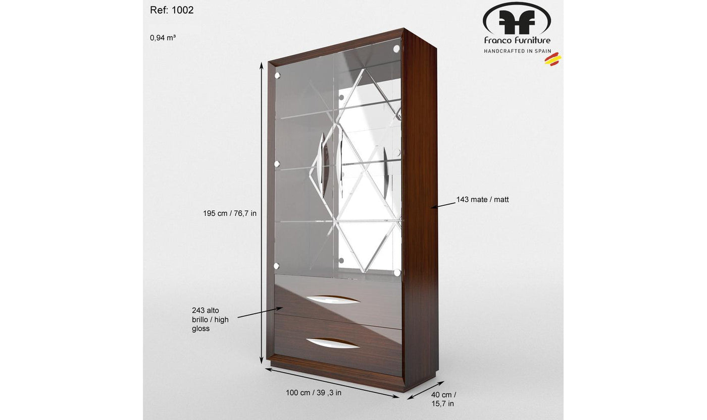 Carmen Curio Display Cabinet-Cabinets-Jennifer Furniture