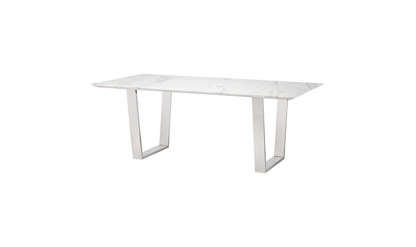 CATRINE TABLE WHITE-Dining Tables-Jennifer Furniture