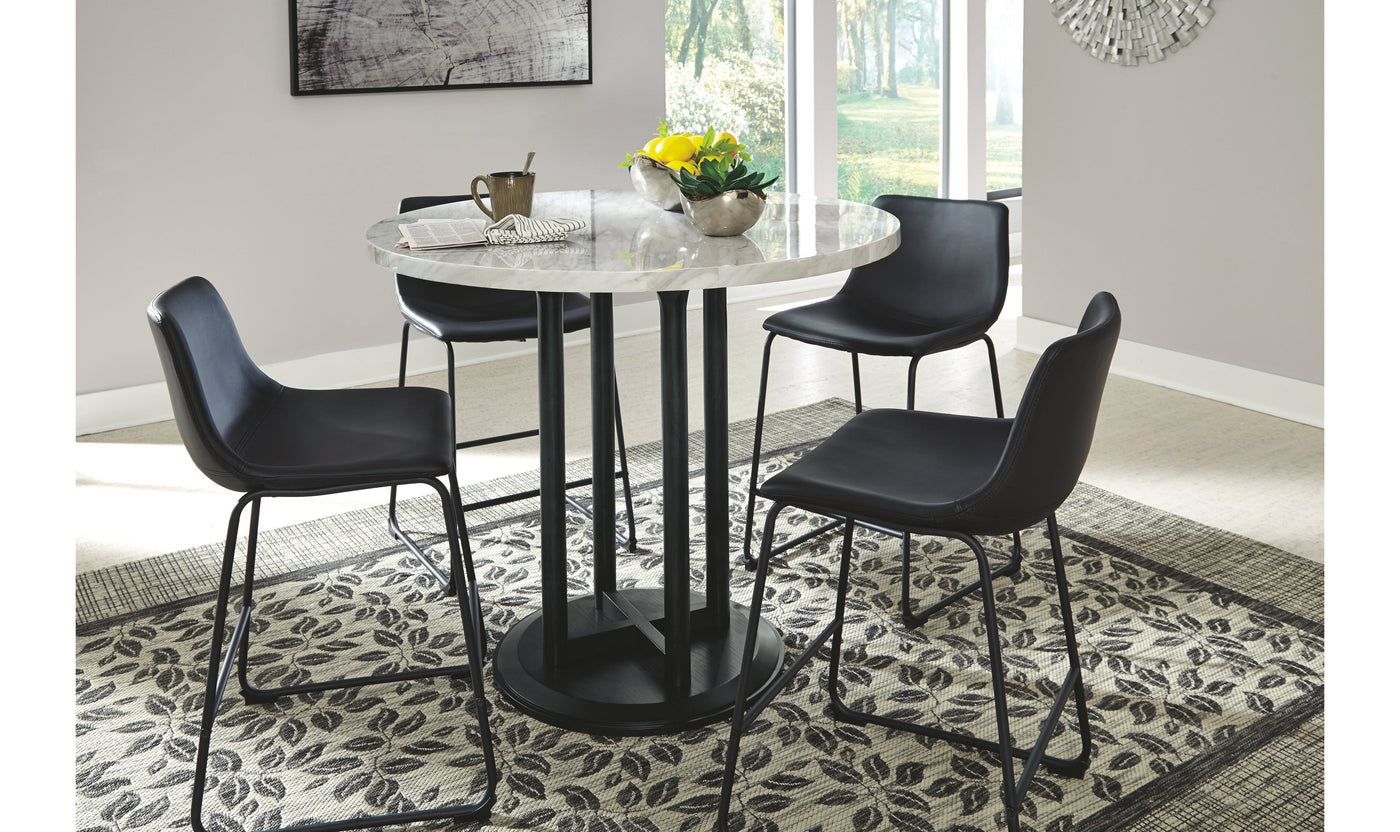 Centiar Round Dining Room Counter Table-Counter Tables-Jennifer Furniture