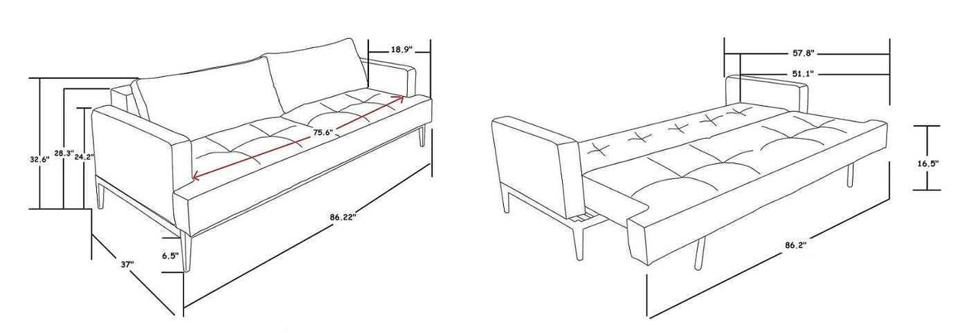 Cestello Sleeper Sofa-Sleeper Sofas-Jennifer Furniture