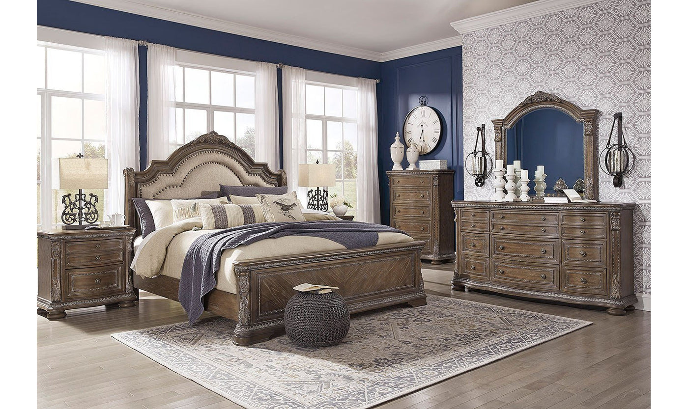 Charmond Upholstered Sleigh Bed-Beds-Jennifer Furniture