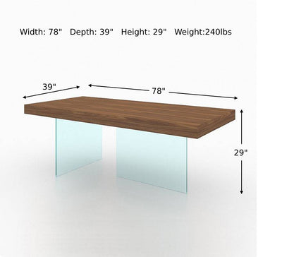 Chestnut Modern Dining Table-Dining Tables-Jennifer Furniture