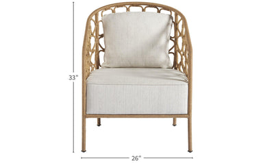 Coastal Living Escape Rattan Pebble Accent Chair-Accent Chairs-Jennifer Furniture