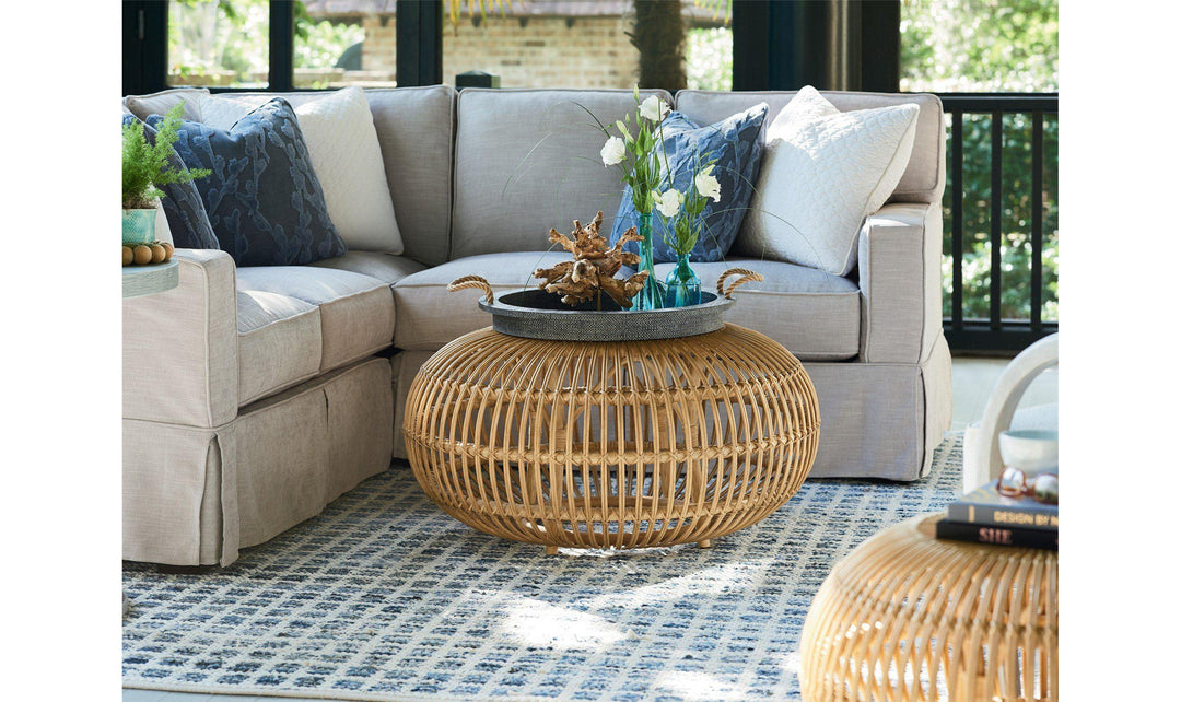 Coastal Living Escape Rattan Scatter Table-Coffee Tables-Jennifer Furniture