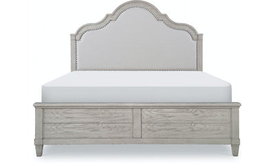 Complete Upholstered Panel Bed, Queen 5/0-Beds-Jennifer Furniture