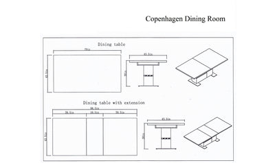 Copenhagen Dining Table-Dining Tables-Jennifer Furniture