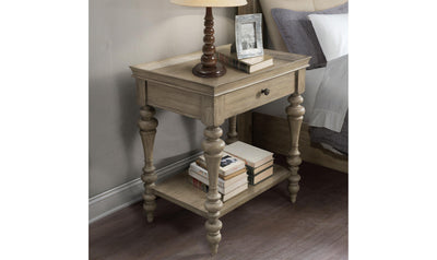 Corinne Leg Nightstand-wood Top-Nightstands-Jennifer Furniture