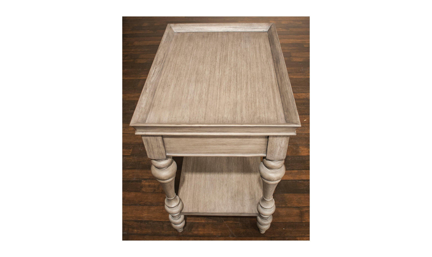 Corinne Leg Nightstand-wood Top-Nightstands-Jennifer Furniture