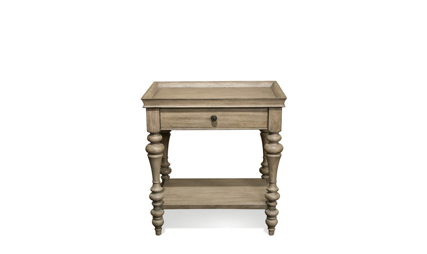Corinne Leg Nightstand-wood Top-Nightstands-Jennifer Furniture