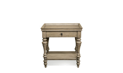 Corinne Leg Nightstand-wood Top-Nightstands-Jennifer Furniture