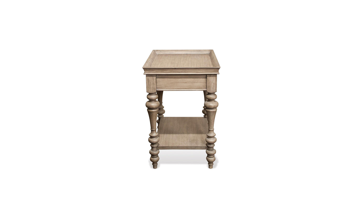 Corinne Leg Nightstand-wood Top-Nightstands-Jennifer Furniture