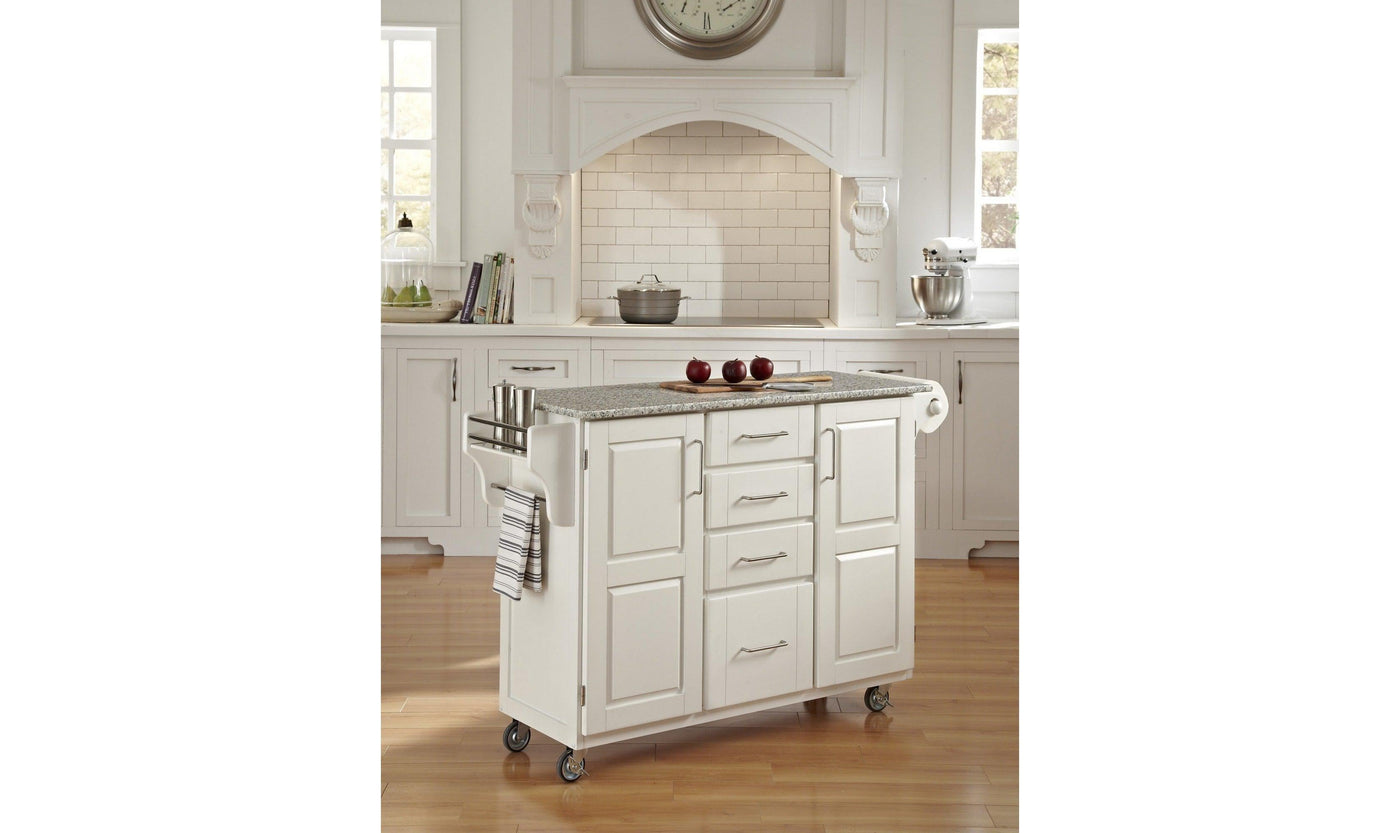 Create-A-Cart Kitchen Cart 17 by homestyles - White-Cabinets-Jennifer Furniture