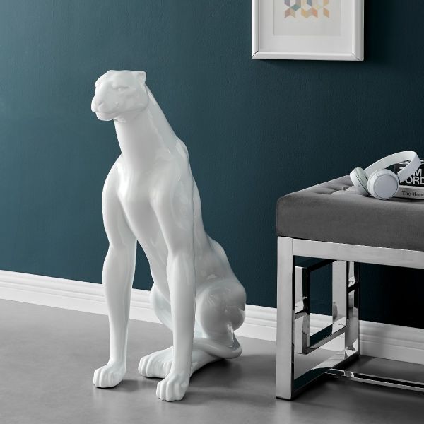 Boli Sitting Panther Sculpture 