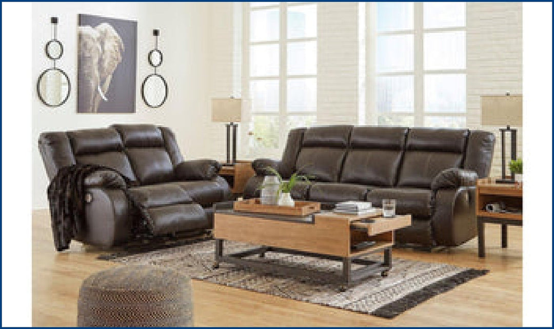 Denoron Reclining Power Living Room Set-Living Room Sets-Jennifer Furniture