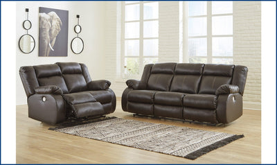 Denoron Reclining Power Living Room Set-Living Room Sets-Jennifer Furniture