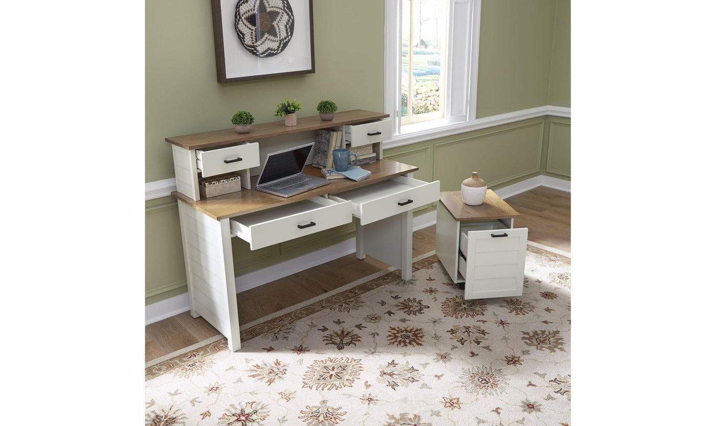 District Desk with Hutch and File Cabinet 6 by homestyles-Sideboards-Jennifer Furniture