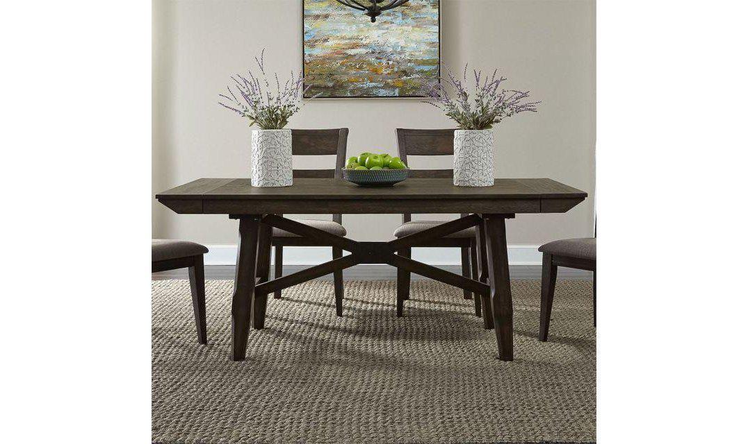 Double Bridge Trestle Dining Table-Dining Tables-Jennifer Furniture