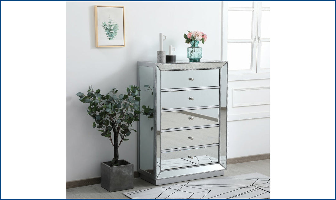 Elegant Chest-26S-Antique Silver-Storage Chests-Jennifer Furniture