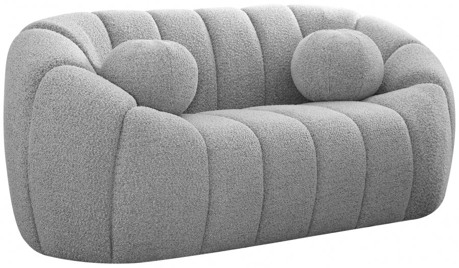 Elijah Boucle Loveseat-Loveseats-Jennifer Furniture