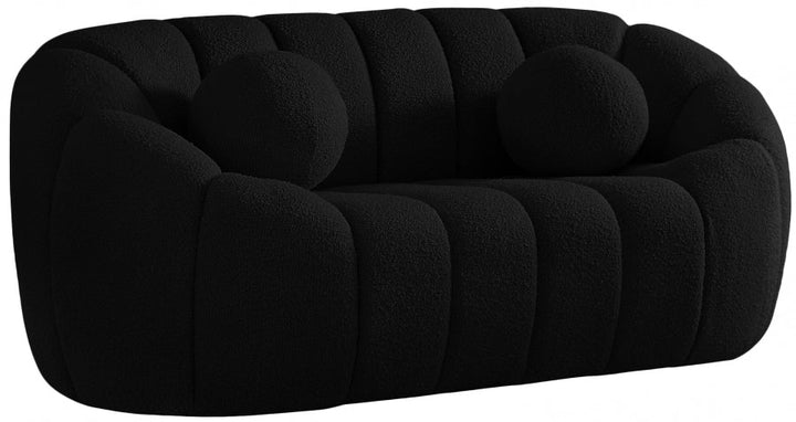 Elijah Boucle Loveseat-Loveseats-Jennifer Furniture