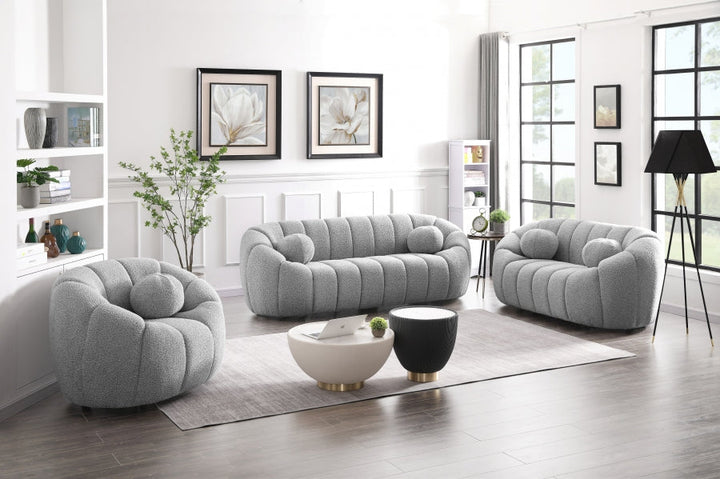 Elijah Boucle Loveseat-Loveseats-Jennifer Furniture