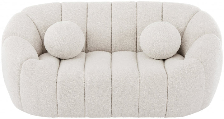 Elijah Boucle Loveseat-Loveseats-Jennifer Furniture