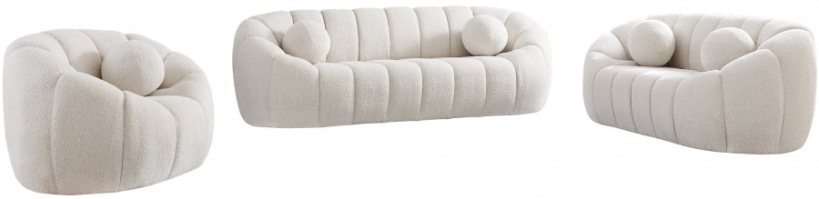 Elijah Boucle Loveseat-Loveseats-Jennifer Furniture