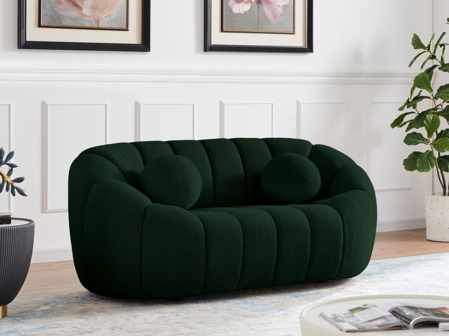 Elijah Boucle Loveseat-Loveseats-Jennifer Furniture