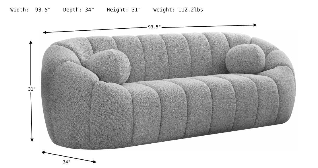 Elijah Boucle Sofa-Sofas-Jennifer Furniture