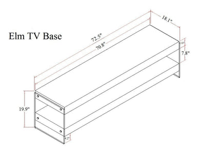 Elm TV Base-Entertainment Centers & Tv Stands-Jennifer Furniture