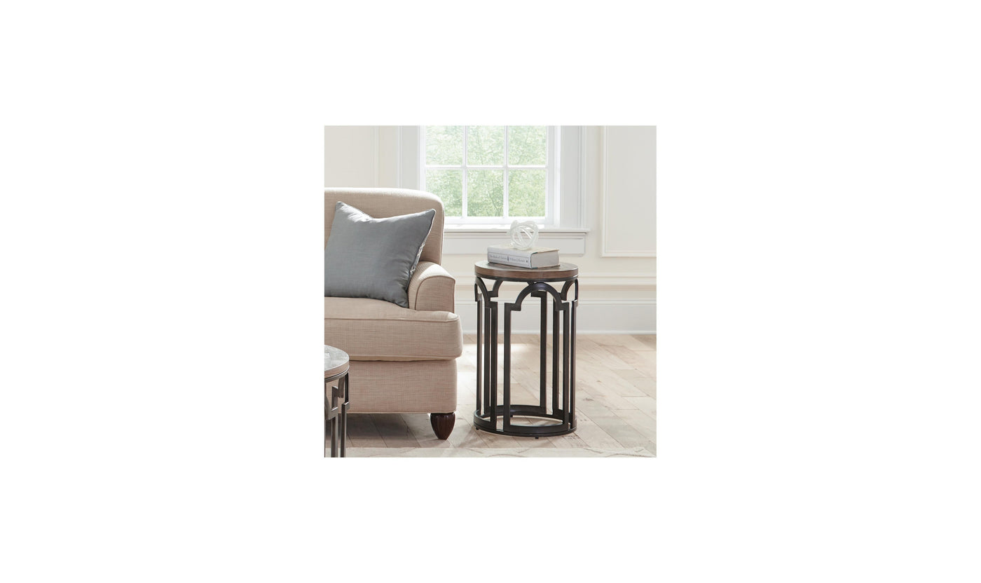 Estelle Round Chairside Table-End Tables-Jennifer Furniture
