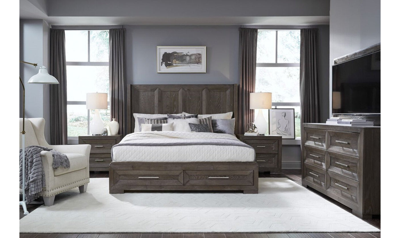 Facets Complete King Shelter Bed-Beds-Jennifer Furniture