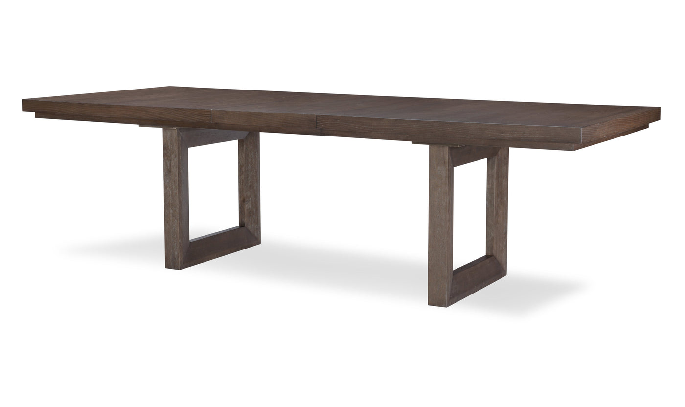 Facets Rectangle Dbl Pedestal Table-Dining Tables-Jennifer Furniture