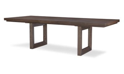 Facets Rectangle Dbl Pedestal Table-Dining Tables-Jennifer Furniture