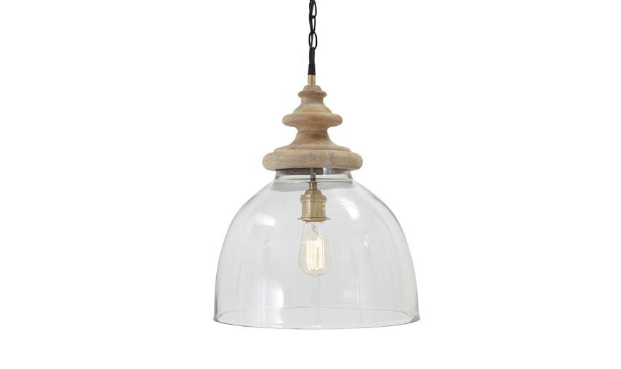 Farica Glass Pendant Light (1/CN)-Table Lamps-Jennifer Furniture