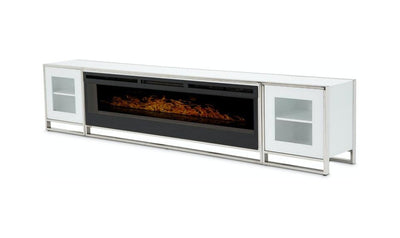 Fireplace w/ Left and Right Cabinets and Fireplace Insert (4 pc)-Fireplaces-Jennifer Furniture