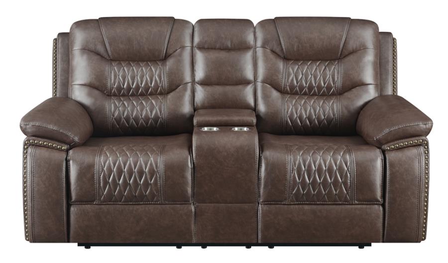 Flamenco Motion Loveseat-Loveseats-Jennifer Furniture