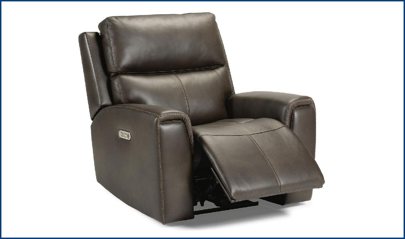 Flexsteel Jarvis Power Recliner with Power Headrest-Recliner Chairs-Jennifer Furniture