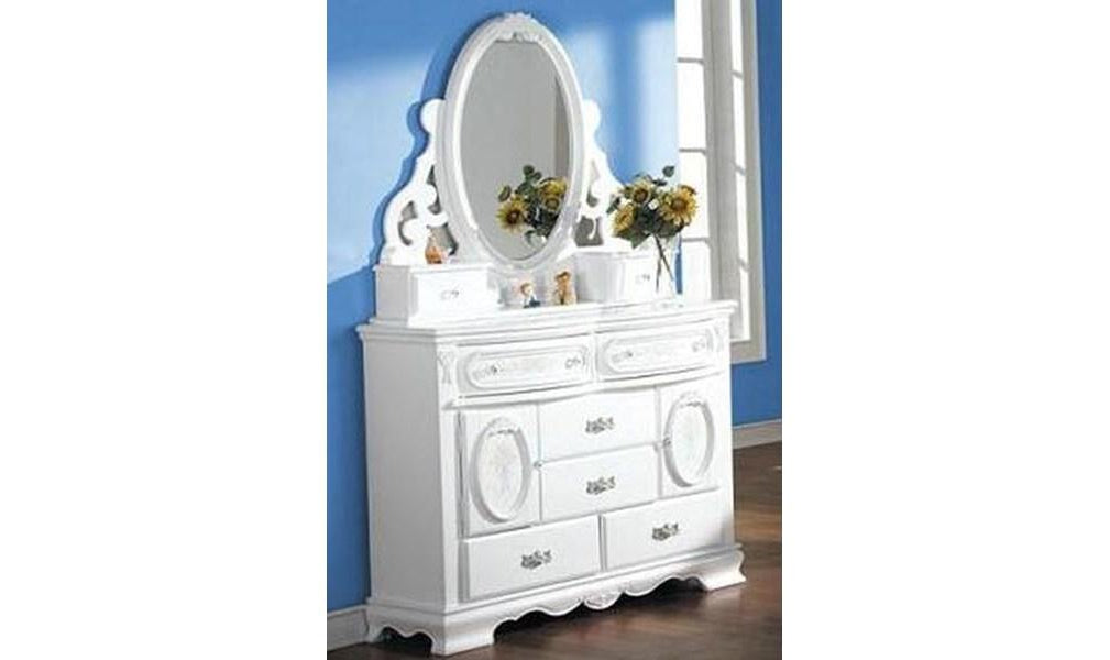 Flora Jewelry Mirror - white – Jennifer Furniture