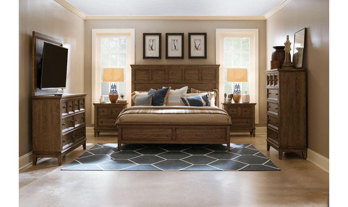 Forest Hills Panel Bed, King 6/6-Beds-Jennifer Furniture