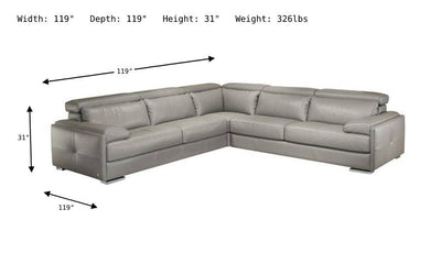 Gary Italian Leather Sectional Sofa-Sectional Sofas-Jennifer Furniture