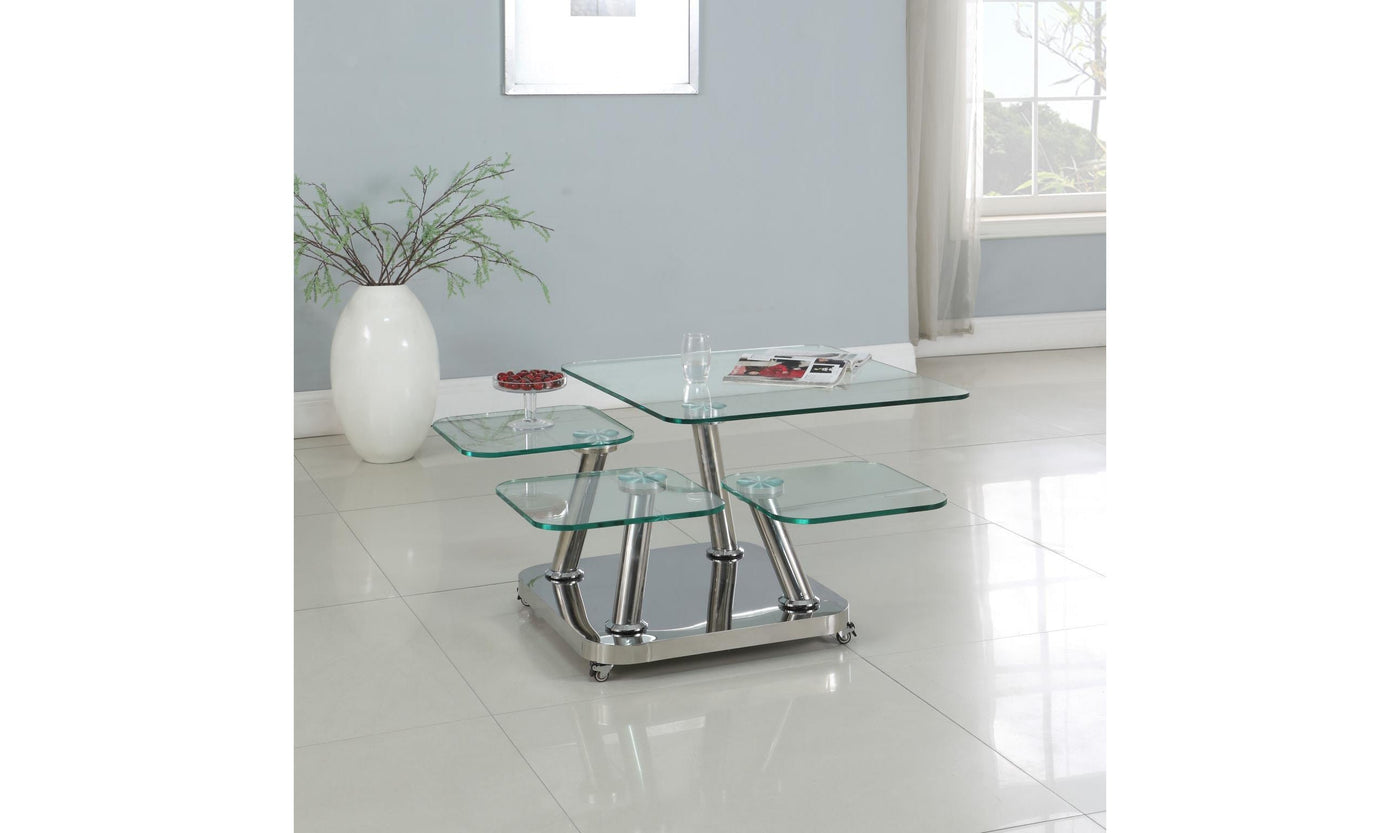 Glass Cocktail Table-Coffee Tables-Jennifer Furniture