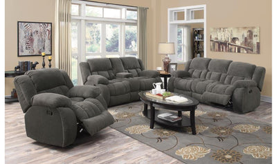 GLIDER CHARCOAL RECLINER-Recliner Chairs-Jennifer Furniture