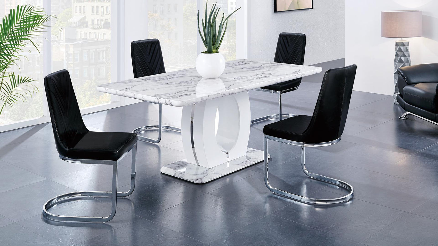 Gosta Dining Table with Garda Chair-Dining Sets-Jennifer Furniture